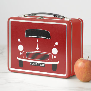 Custom Classic Old Morris Minor car lunch box