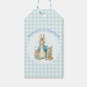 Custom Classic rabbit among plant pots Gift Tags