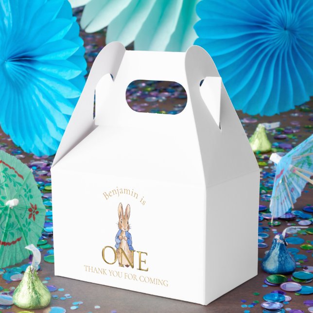 Custom Classic Rabbit First birthday Favour Box (Party)