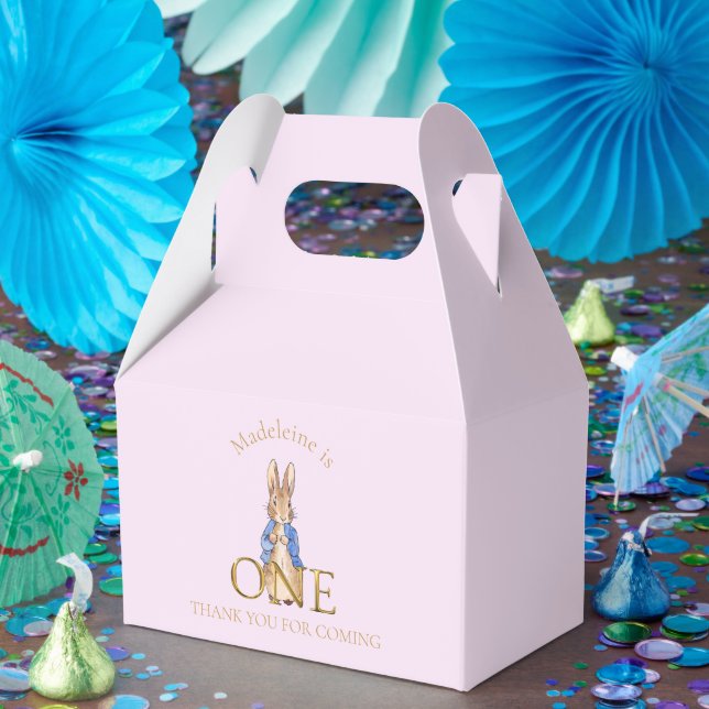 Custom Classic Rabbit First birthday Favour Box (Party)