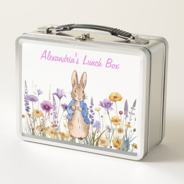 Custom Classic Rabbit Metal Lunch Box (Front)