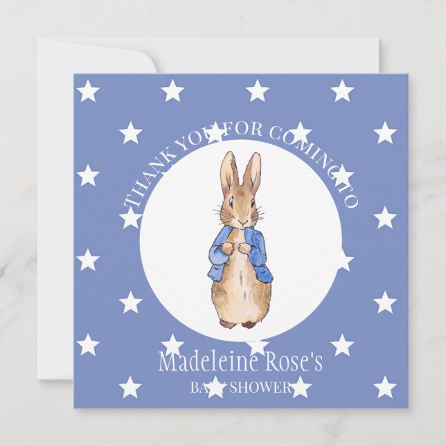 Custom Classic Rabbit Thank you Card (Front)