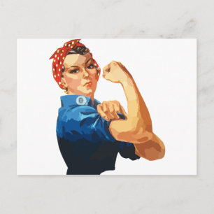 Custom Classic Rosie The Riveter Postcard