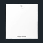 Custom Classic Simple Modern Elegant Monogram Name Notepad<br><div class="desc">Custom Classic Simple Modern Elegant Monogram Name Notepad</div>