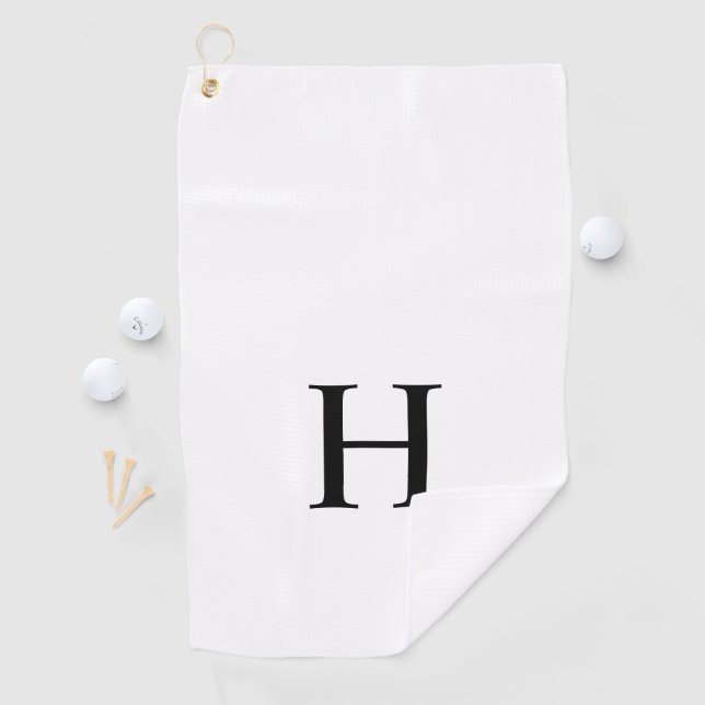 Custom Classic Simple Modern Monogram Golf Towel (InSitu)
