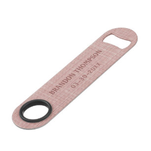 Custom Classy Blush Pink Maroon Red Linen Pattern