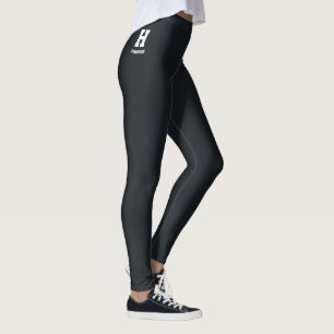 Custom Classy Holiday Vacation Midnight Charcoal Leggings