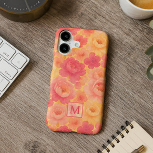 Custom Classy Peony Flowers Watercolor Art Pattern