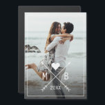 Custom Classy Trendy I Love You Heart Arrows 2025<br><div class="desc">Cute romantic love heart and crossed arrows in a stylish modern typography font. With option to personalise or customise with photo,  monograms and year date of your choice. Unique loved one's birthday,  anniversary or Valentine's Day card. Easily customisable with a photograph of your choice.</div>