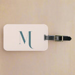 Custom Clean Stylish Initial Monogram Blush Pink  Luggage Tag<br><div class="desc">This travel luggage tag in a soft pink hue features a unique and stylish design with an initial name, adding a touch of personalisation to your travel gear. Its clean and sleek style combines uniqueness and functionality, making it a chic addition to your luggage. Embrace a stylish and unique luggage...</div>