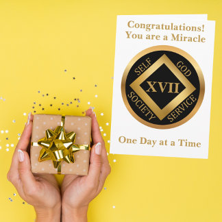 Custom Clean Time Recovery Milestone  Card
