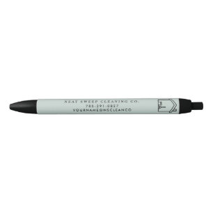 Custom Cleaning Business Logo Personalised Black Ink Pen
