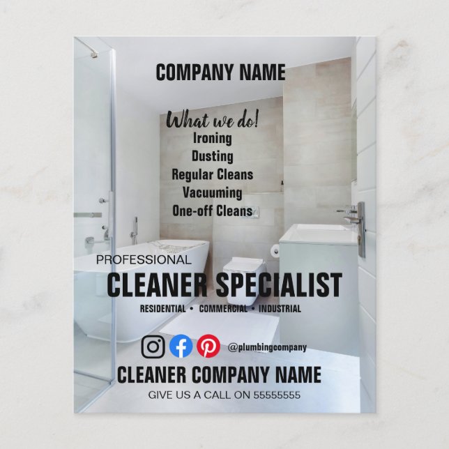 Custom Cleaning Flyer – Business Mail Drop (Front)
