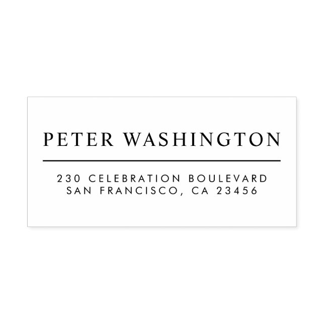 Custom, Clear, Even Printing Name & Return Address Rubber Stamp (Imprint)