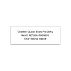 Custom Clear Even Printing Name Return Address