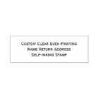 Custom Clear Even Printing Name Return Address