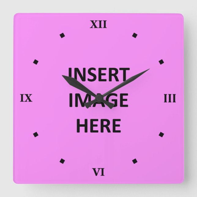 Custom Clock Template Black Roman Numerals (Front)