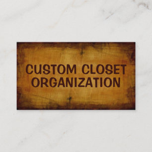 Custom Closet Organisation Antique Business Card