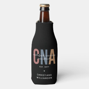 Custom CNA Retro Certified Nursing Assistant Gifts Bottle Cooler