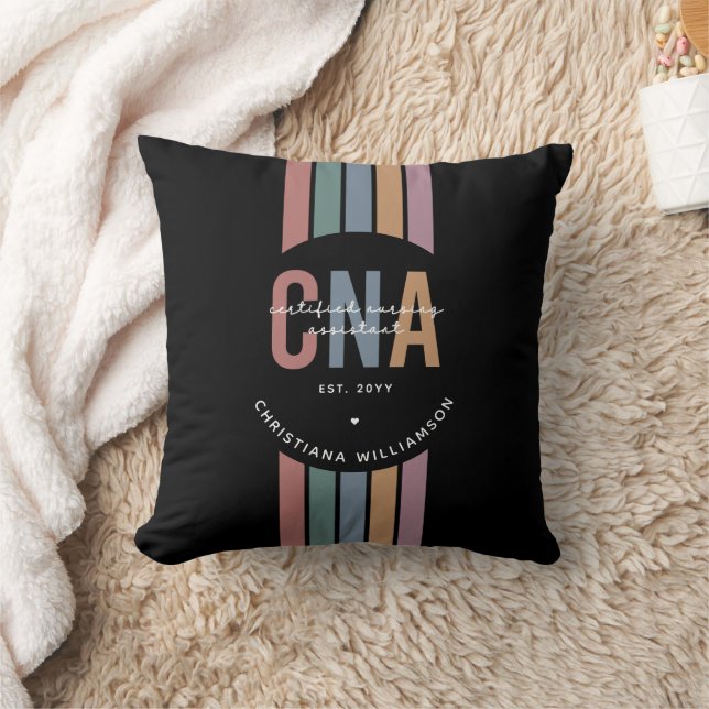 Custom CNA Retro Certified Nursing Assistant Gifts Cushion (Blanket)