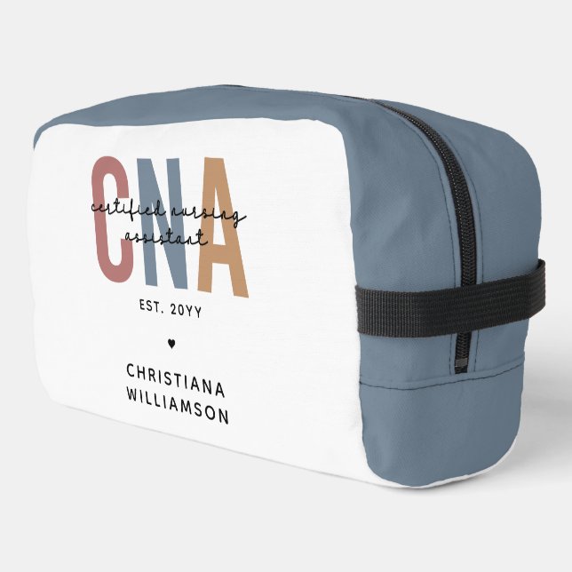 Custom CNA Retro Certified Nursing Assistant Gifts Dopp Kit (Left Corner)