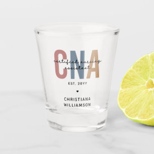 Custom CNA Retro Certified Nursing Assistant Gifts Shot Glass