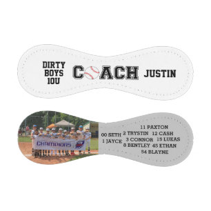 Custom coach baseball gift - team photo
