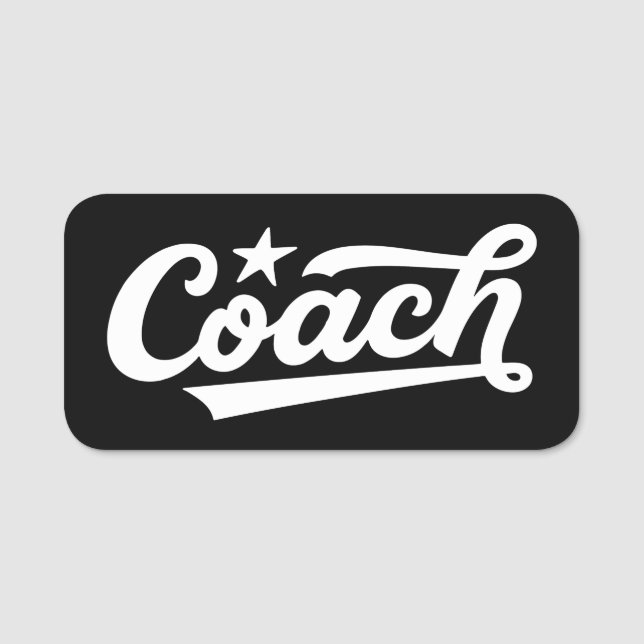 Custom Coach Logo Tag–Personalised Badge (Front)