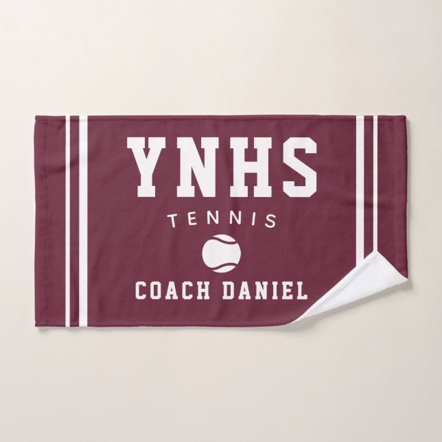 Custom Coach Towel – Personalised Tennis Team Gift (Hand Towel)