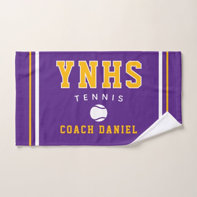 Custom Coach Towel – Personalised Tennis Team Gift (Hand Towel)