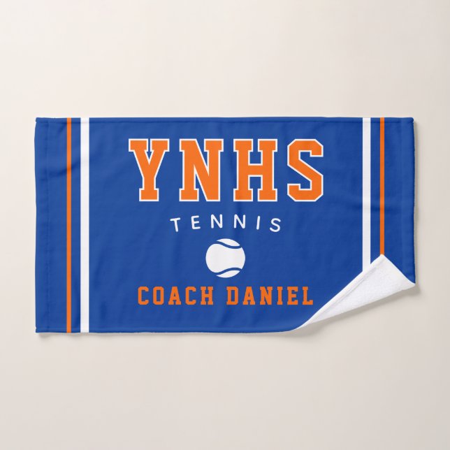 Custom Coach Towel – Personalised Tennis Team Gift (Hand Towel)