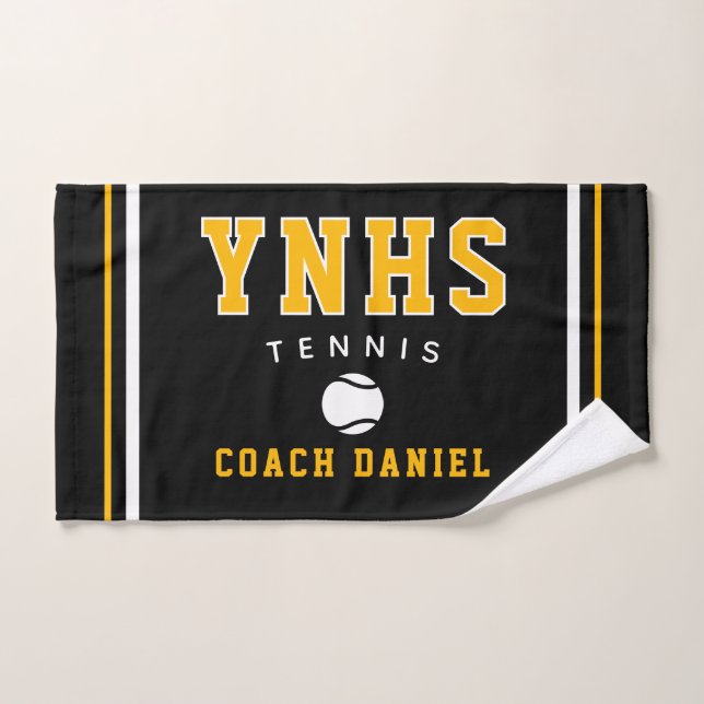 Custom Coach Towel – Personalised Tennis Team Gift (Hand Towel)
