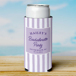 Custom Coastal Bachelorette Beachy & Fun Seltzer Can Cooler