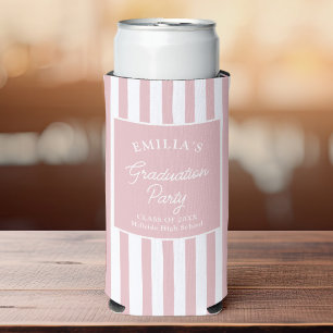 Custom Coastal Graduation Party Fun Seltzer Can Cooler