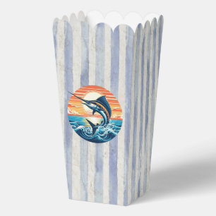 Custom Coastal/nautical/beach marlin sunset Favour Box