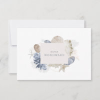Custom Coastal Watercolor Coral Seashells