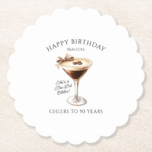 Custom Coaster 50th Birthday Espresso Martini