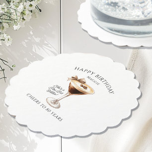 Custom Coaster 80th Birthday Espresso Martini