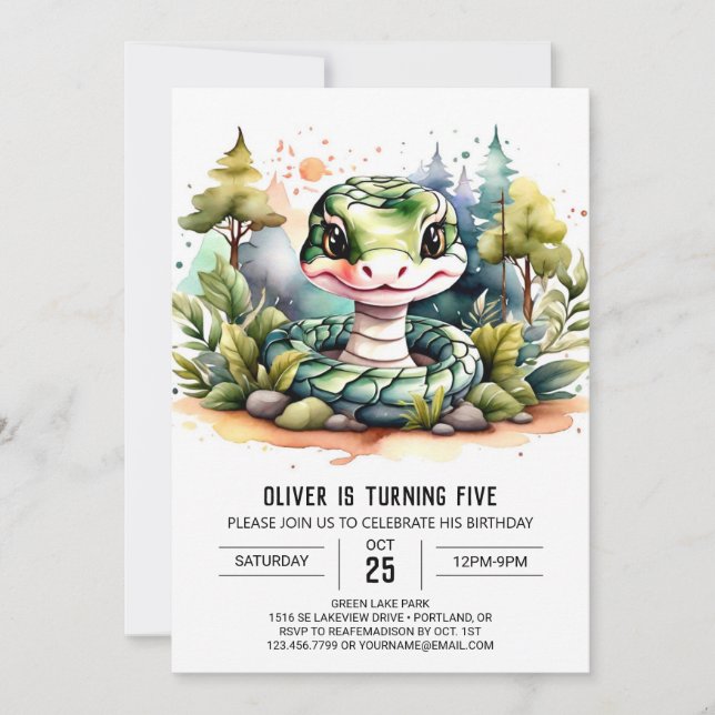 Custom Cobra Birthday Invitation (Front)