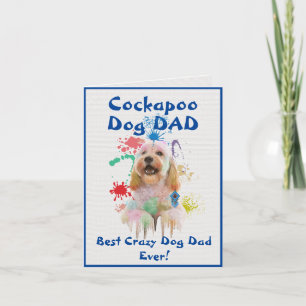 Custom Cockapoo Dad Dog Best Crazy Dog Dad Digital Card