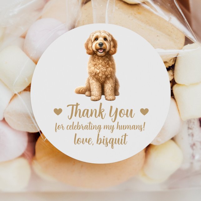 Custom Cockapoo Dog Wedding Favour Stickers (Creator Uploaded)