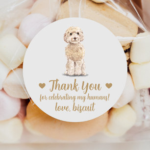 Custom Cockapoo Dog Wedding Favour Stickers