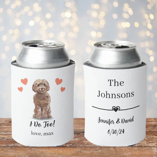 Custom Cockapoo Pet Wedding Can Cooler (Creator Uploaded)
