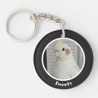 Custom Cockatiel Photo Memorial  Key Ring