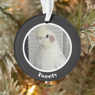 Custom Cockatiel Photo Memorial  Ornament