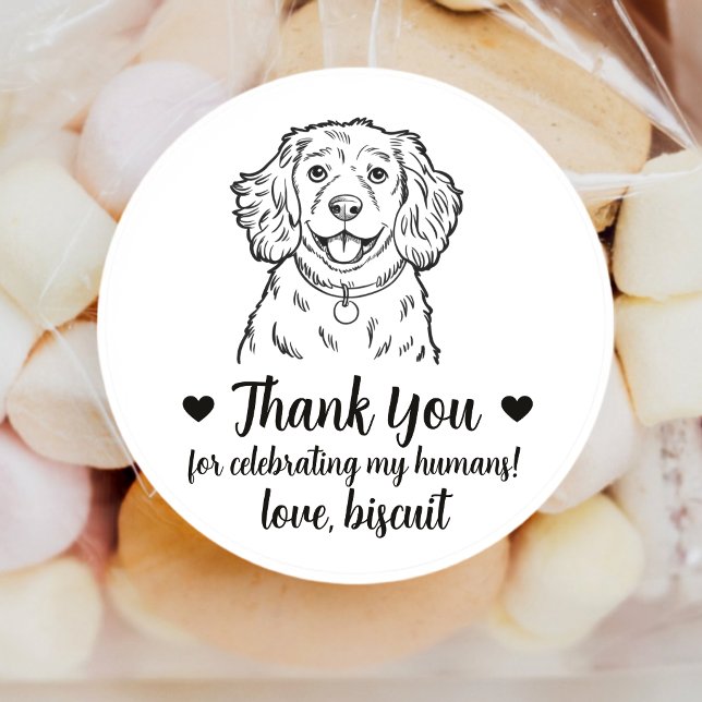 Custom Cocker Spaniel Dog Wedding Favour Stickers (Creator Uploaded)