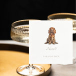 Custom Cocker Spaniel Pet Wedding Napkins<br><div class="desc">Custom Pet Wedding Napkins. Either send me a picture of your dog that I can use, change out the picture yourself, or tell me the breed of the dog and I can send you a mockup of the napkin. This is a Cocker Spaniel. The changes need to be made before...</div>