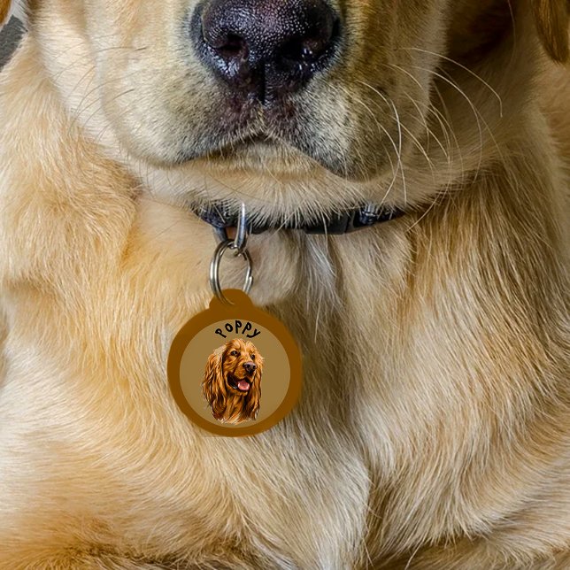 Custom Cocker Spaniel Photo | Personalised  Pet Tag (Creator Uploaded)