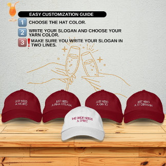 Custom Cocktail Bachelorette Bridesmaid Hat