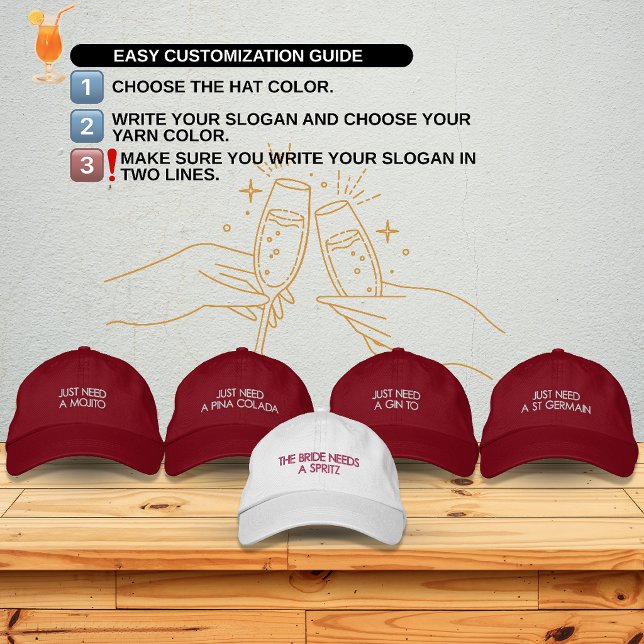 Custom Cocktail Bachelorette Bridesmaid Hat (Creator Uploaded)